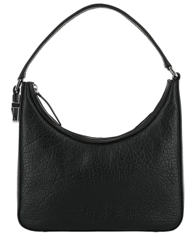 By Far Rhea Large Grain Leather Shoulder Bag In Black