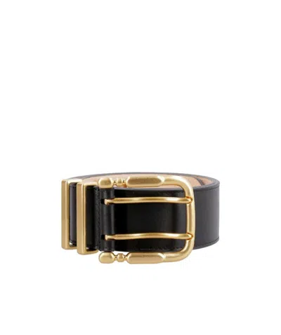 By Far Rivet Details Buckle Belt In Black