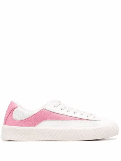 By Far Rodina White And Pastel Pink Graine In Blue