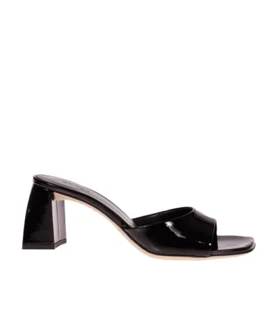 By Far Romy Leather Mules In Black