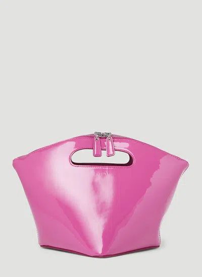By Far Rubik Patent-leather Tote Bag In Pink