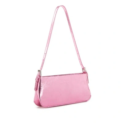 By Far Dulce Metallic Leather Shoulder Bag In Pink