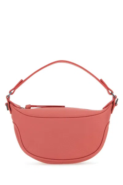 By Far Salmon Leather Mini Ami Handbag In Pink