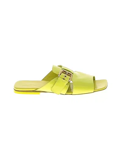 Pre-owned By Far Sandals In Green