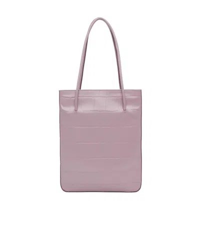 By Far Ssense Work Capsule – Purple Script Tote In Lavender Mist Xl Cro