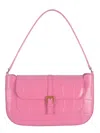 By Far Miranda Crocodile-embossed Shoulder Bag In Rosa
