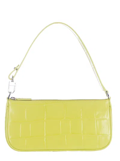 By Far Shoulder Bag  Rachel Medium In Maxi Croco In Lime