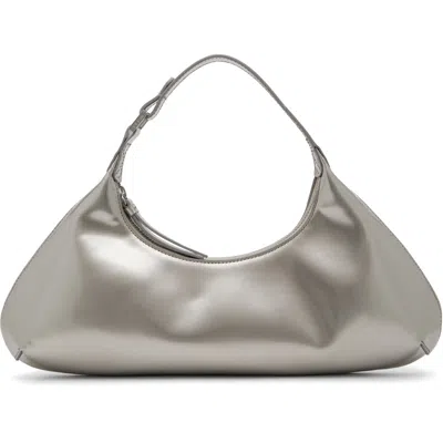 By Far Silver Amberette Metallic Leather Bag In Me041 Champagne