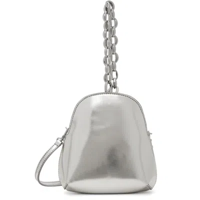 By Far Silver Koko Champagne Metallic Leather Bag In Me041 Champagne