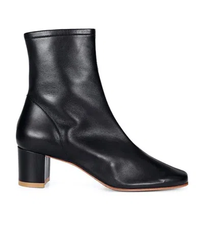 By Far Sofia 65mm Leather Ankle Boots In Black