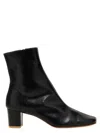 By Far Sofia 65mm Leather Ankle Boots In Black