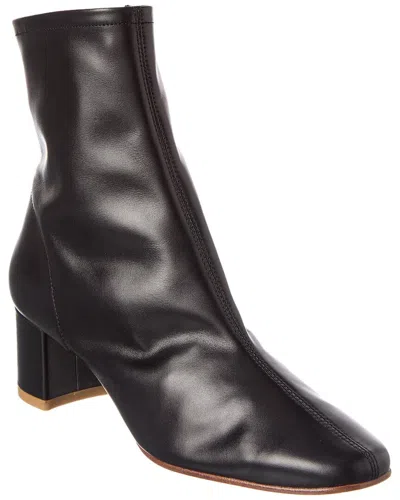 By Far Sofia Leather Bootie In Black