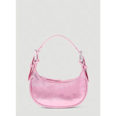 By Far Soho Metallic Mini Shoulder Bag In Red