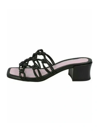 Pre-owned By Far Solid Sandals W/ Tags In Black