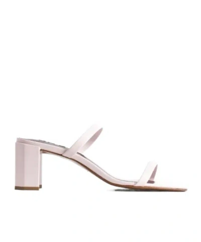 By Far Square-toe Double-strap Sandals In Pink