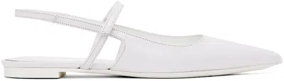 By Far Ssense Exclusive White Jess Ballerina Flats