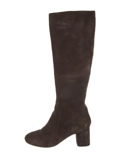Pre-owned By Far Suede Boots In Brown