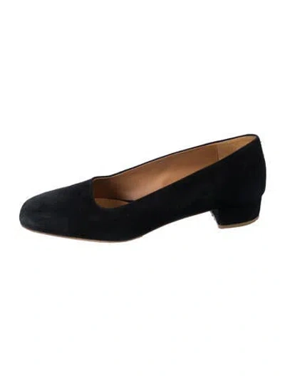 Pre-owned By Far Suede Pumps In Blue