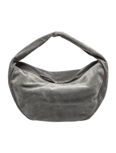 Pre-owned By Far Suede Shoulder Bag In Green