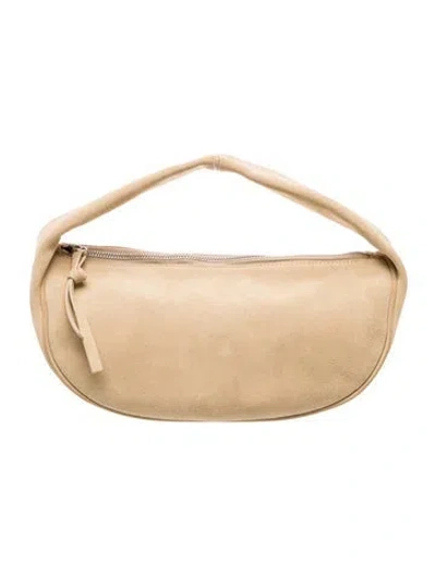Pre-owned By Far Suede Shoulder Bag In Neutral