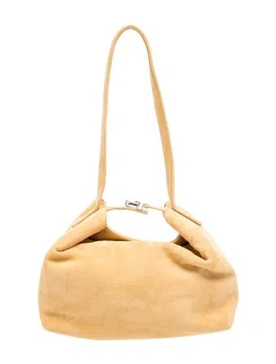 Pre-owned By Far Suede Shoulder Bag In Neutrals