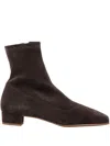 By Far Este Ristretto Brown Suede Ankle Boots In Brown