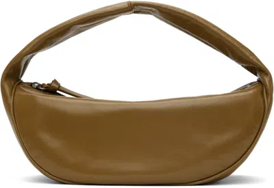 By Far Tan Baby Cush Creased Bag In Br044 Sparrow