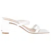 By Far Tanya Mules In White Leather In White