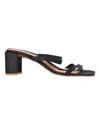By Far Tanya Mules Sandals In Black Satin In Black