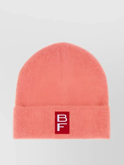 By Far Textured Ribbed Knit Hats In Pink