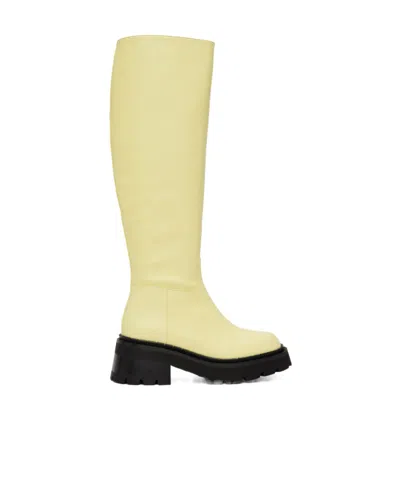 By Far Thick-heeled Boots In Yellow