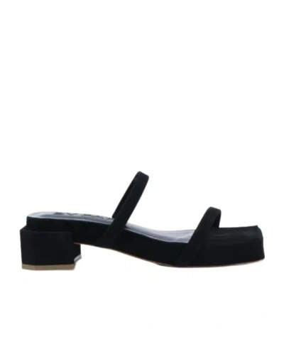 By Far Two-strap Platform Sandals In Black
