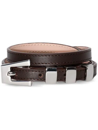By Far Vic Belt In Brown