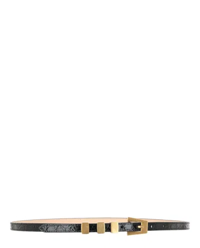 By Far Vic Leather Belt In Black