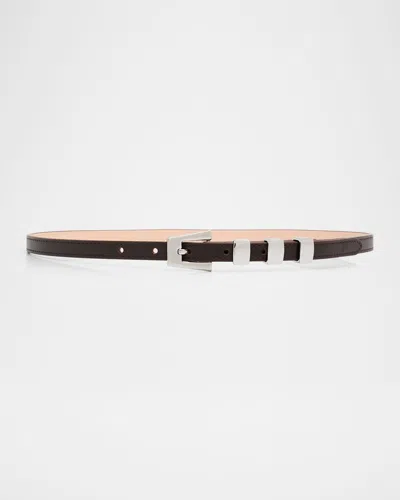 By Far Vic Tabac Nappa Leather Belt In Brown