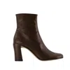BY FAR VLADA ANKLE BOOTS - LEATHER - BEAR