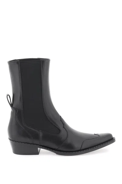 By Far Western Style Black Chelsea Boots For Women