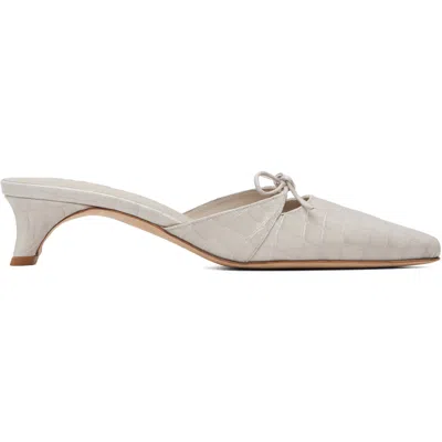 By Far White Babybow Heels In Neutral