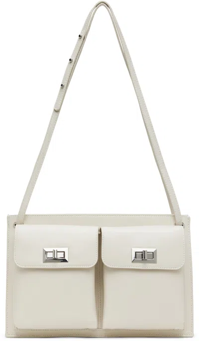 By Far White Billy Bag In Gold