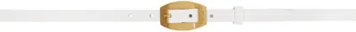 By Far White Block Belt In Wh White