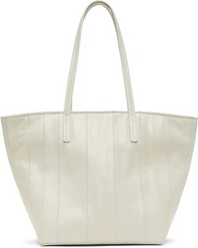 By Far White Club Tote In Wh020 Limewash