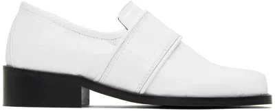 BY FAR WHITE CYRIL LOAFERS