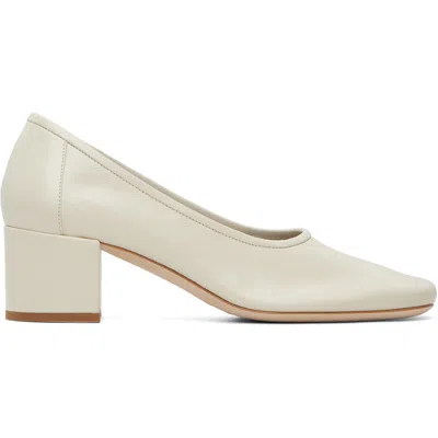 By Far White Prudence 45 Heels In Wh020 Limewash