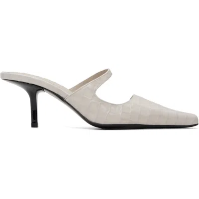 By Far White Serena Closed Toe Heels In Multi