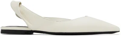 By Far White Yasha Flats In Wh020 Limewash