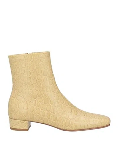 By Far Woman Ankle Boots Beige Size 8 Leather