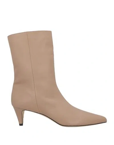 By Far Woman Ankle Boots Beige Size 8 Leather In Neutral