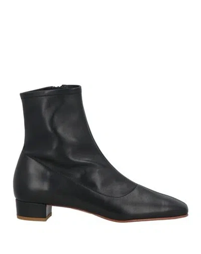 BY FAR BY FAR WOMAN ANKLE BOOTS BLACK SIZE 8 SOFT LEATHER
