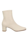 By Far Woman Ankle Boots Cream Size 10 Soft Leather In White