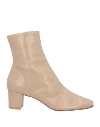 By Far Woman Ankle Boots Sand Size 6 Leather In Beige